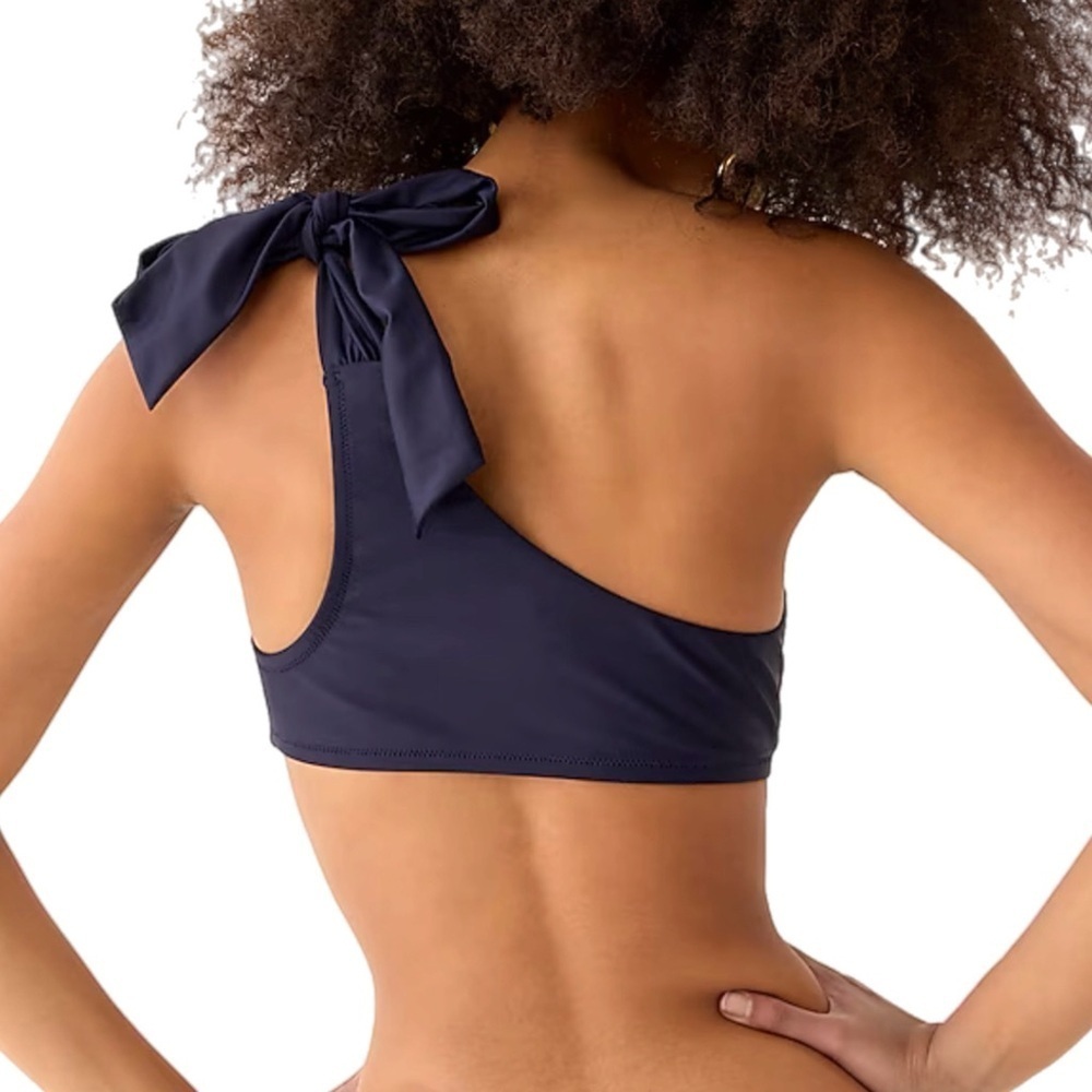 J CREW Classic Navy One-Shoulder Bikini Top size XXL New